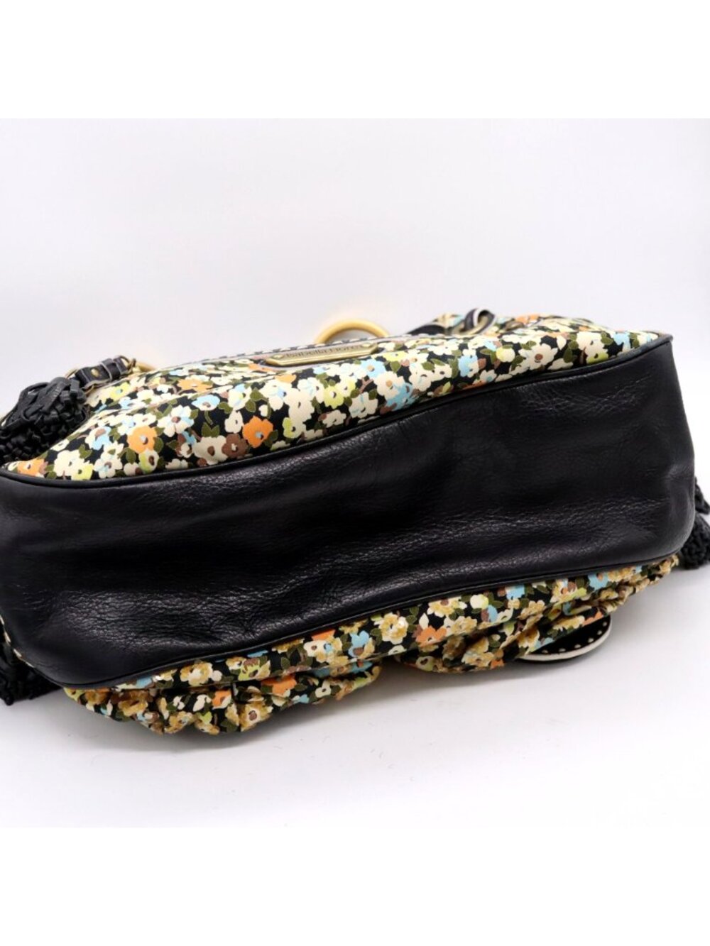 Rare Vtg Early 2000's Isabella Fiore Floral Hobo Purse Leather Tassels Boho Y2K - Picture 13 of 16